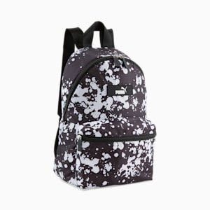 Core Pop Women's Backpack, PUMA Black-street AOP, extralarge-IND