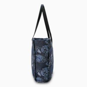 Tropical Print Women's Tote Bag, PUMA Black-AOP, extralarge-IND