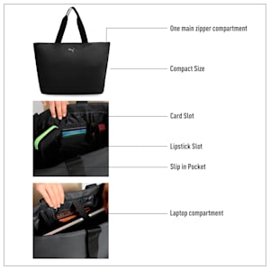 PUMA Women's Premium Shopper Bag, PUMA Black, extralarge-IND