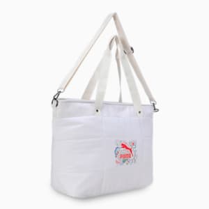 PUMA Logo Graphic Tote Bag, Pristine, extralarge-IND