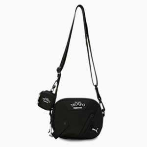 PUMA x MÁS TIEMPO Unisex Cross Body Bag, PUMA Black, extralarge-IND