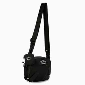 PUMA x MÁS TIEMPO Unisex Cross Body Bag, PUMA Black, extralarge-IND