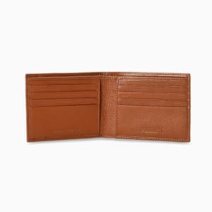 PUMA Leather Embossed Unisex Bi-Fold Wallet, Tan, extralarge-IND