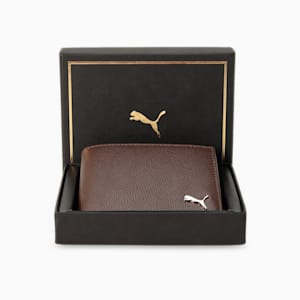 Leather Plain Bi-Fold Wallet, Brown Mushroom, extralarge-IND