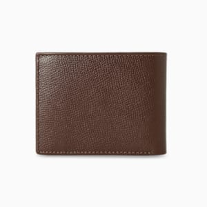 PUMA Leather Plain Unisex Bi-Fold Wallet, Brown Mushroom, extralarge-IND