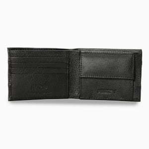 PUMA Leather Cruise V2 Unisex Bi-Fold Wallet, PUMA Black, extralarge-IND