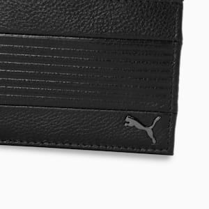 PUMA Leather Cruise V2 Unisex Bi-Fold Wallet, PUMA Black, extralarge-IND