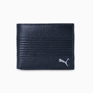 PUMA Leather Cruise V2 Unisex Bi-Fold Wallet, PUMA Navy, extralarge-IND