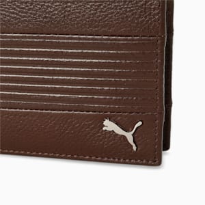 PUMA Leather Cruise V2 Unisex Bi-Fold Wallet, Espresso Brown, extralarge-IND