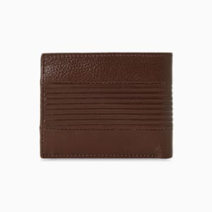 PUMA Leather Cruise V2 Unisex Bi-Fold Wallet, Espresso Brown, extralarge-IND