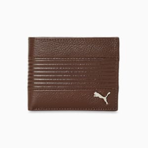 PUMA Leather Cruise V2 Unisex Bi-Fold Wallet, Espresso Brown, extralarge-IND