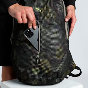 HOOPS X PUMATECH Large Backpack, PUMA Black-AOP, extralarge-IND
