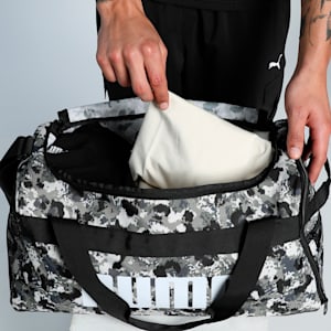 Challenger All-Over Print Small Sports Bag, PUMA Black-Camouflage AOP, extralarge-IND