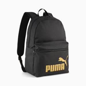 PUMA Phase Backpack, PUMA Black-Gold-No.1 Logo, large-GBR