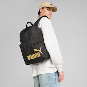 Mochila PUMA Phase III, PUMA Black-Gold-No.1 Logo, extralarge