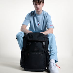 BMW M Motorsport Lifestyle Backpack, PUMA Black-AOP, extralarge-IND