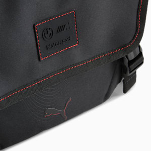 BMW M Motorsport Small Messenger Bag, PUMA Black-AOP, extralarge
