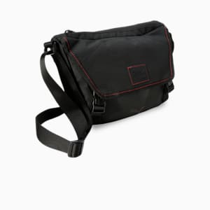 BMW M Motorsport Lifestyle Small Messenger Bag, PUMA Black-AOP, extralarge-IND