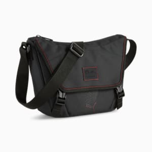 BMW M Motorsport Small Messenger Bag, PUMA Black-AOP, extralarge