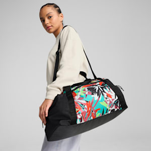 ウィメンズAT ESS トロピカル スポーツ バッグ 24L, PUMA Black-Wander Rush, extralarge-JPN