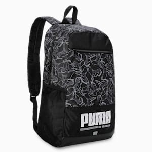 PUMA Plus Unisex Backpack, PUMA Black-AOP, extralarge-IND