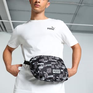 Academy Waist Bag, PUMA Black-Logo AOP, extralarge-IND