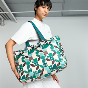 PUMA Floral Unisex Tote Bag, Varsity Green, extralarge-IND