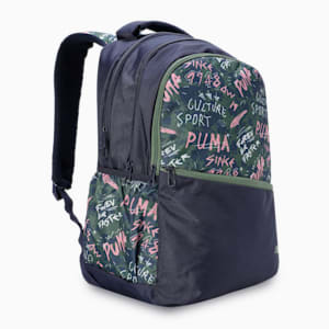 Punch Backpack, PUMA Black-Pitch Green-AOP, extralarge-IND