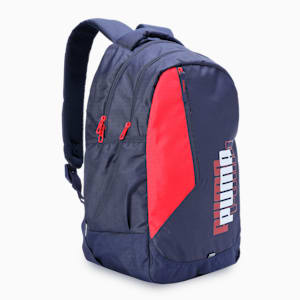 Colorblock Backpack, PUMA Navy-PUMA Red, extralarge-IND