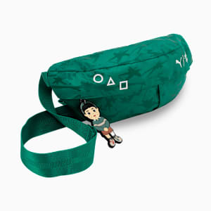 PUMA x SQUID GAME Glow-in-the-Dark Waist Bag, Wild Green, extralarge-IND