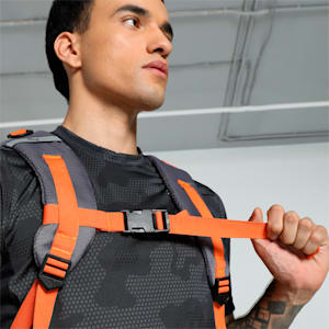 PUMA Trailtrekker Unisex Rucksack, Flat Mid Gray-Rickie Orange, extralarge-IND