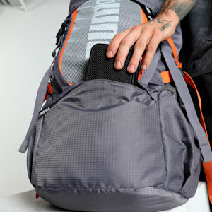 Trailtrekker Rucksack, Flat Mid Gray-Rickie Orange, extralarge-IND