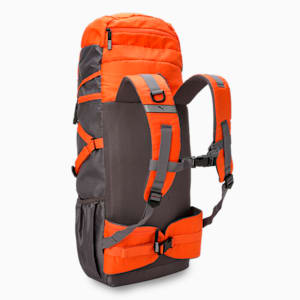 PUMA Trailtrekker Unisex Rucksack, Flat Mid Gray-Rickie Orange-colorblock, extralarge-IND