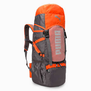 PUMA Trailtrekker Unisex Rucksack, Flat Mid Gray-Rickie Orange-colorblock, extralarge-IND