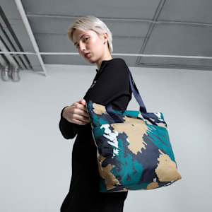 Core Pop Women's Shopper, Club Navy-Sand Dune-AOP, extralarge-IND
