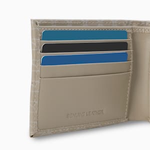PUMA Monogram Leather Unisex Wallet, Birch, extralarge-IND