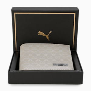 PUMA Monogram Leather Unisex Wallet, Birch, extralarge-IND