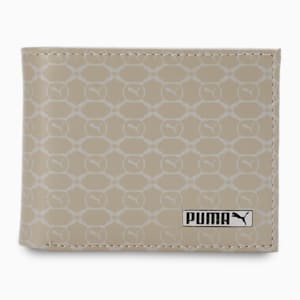 PUMA Monogram Leather Unisex Wallet, Birch, extralarge-IND