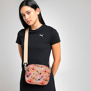 MAYZE Women's Sling Bag, Orange Brick-Orange Peach-AOP, extralarge-IND