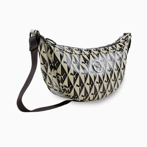 PUMA CA PRO Women's Trendy Handheld Bag, Chocolate-Toasted Almond-AOP, extralarge-IND
