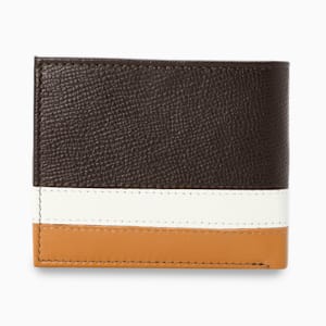 Monarch Leather Wallet, Chocolate-Cool Light Gray, extralarge-IND