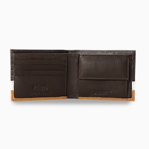 Monarch Leather Wallet, Chocolate-Cool Light Gray, extralarge-IND