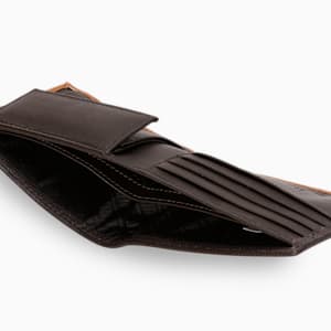 Monarch Leather Wallet, Chocolate-Cool Light Gray, extralarge-IND