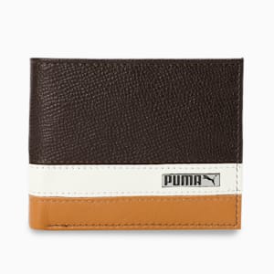 Monarch Leather Wallet, Chocolate-Cool Light Gray, extralarge-IND