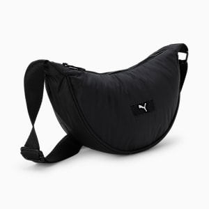 PUMA PLUSH Women's Stylish Halfmoon Bag 1L, PUMA Black, extralarge-IND