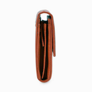 PUMA SIGNATURE Unisex Small Wallet, Warm Chestnut, extralarge-IND