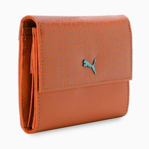PUMA SIGNATURE Unisex Small Wallet, Warm Chestnut, extralarge-IND