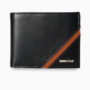 Metal World Logo Wallet, PUMA Black-Desert Tan, extralarge-IND