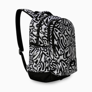 ACADEMY Printed Backpack, PUMA Black-Grafiti AOP, extralarge-IND