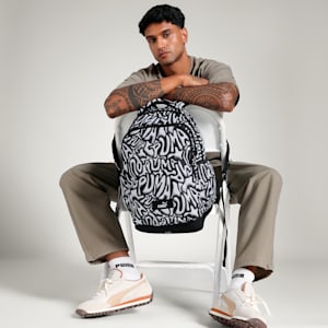 ACADEMY Printed Backpack, PUMA Black-Grafiti AOP, extralarge-IND